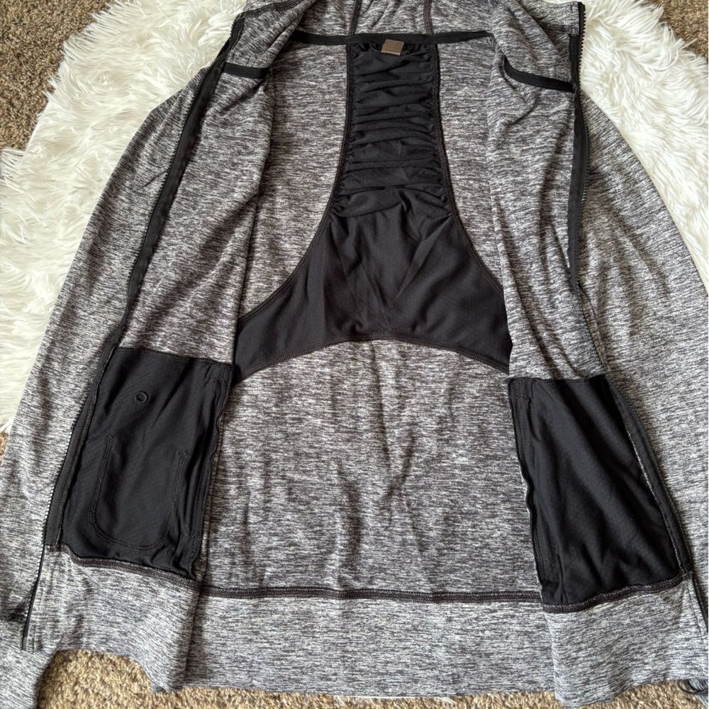 Roxy Jacket Hooded Lightweight Thin Stretchy Gray… - image 3